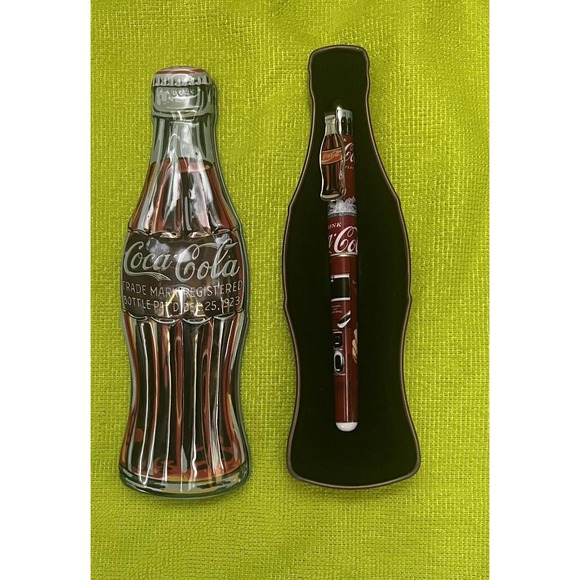 Vintage 1996 Coca-Cola Ceramic Roller Ball Pen in Collector‎ Tin - Picture 1 of 3